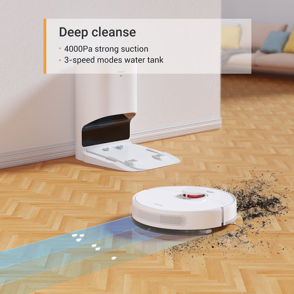 Dreame D10 Plus (RLS3D) Robot Vacuum and Mop Cleaner หุ่นยนต์ดูดฝุ่น ถูพื้น พร้อมแท่นเทฝุ่นอัตโนมัติ