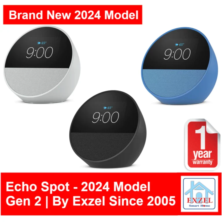 Amazon Echo Spot (2nd Gen) 2024 ผู้ช่วยเสียงอัจฉริยะพร้อมจอนาฬิกาปลุก