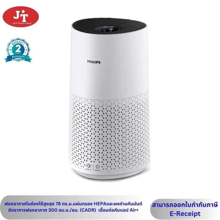 เครื่องฟอกอากาศ Philips Air Purifier AC1715/21 ขนาดห้อง 78 ตารางเมตร เชื่อมต่อผ่าน Wi-Fi กับแอป Air+