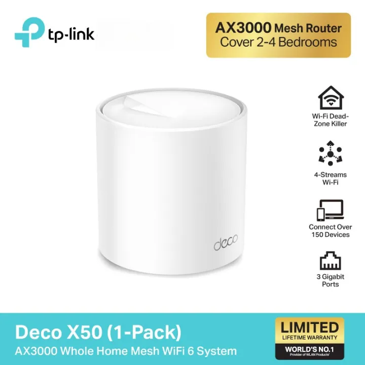 TP-Link Deco X50 AX3000 Whole Home Mesh WiFi 6 System