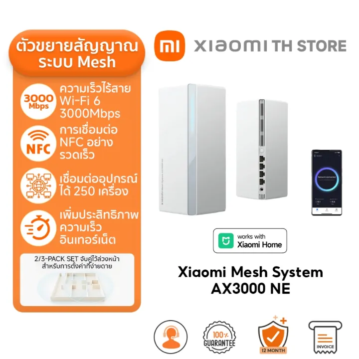 Xiaomi Mesh System AX3000 NE — Wi-Fi 6 ครอบคลุมบ้านทั้งหลัง