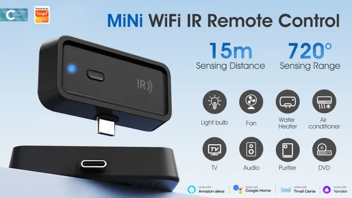 SMATRUL Tuya Smart WiFi/RF/IR Universal Remote Control — Mini IR Remote Control (ใช้ร่วมกับ Zigbee Gateway)