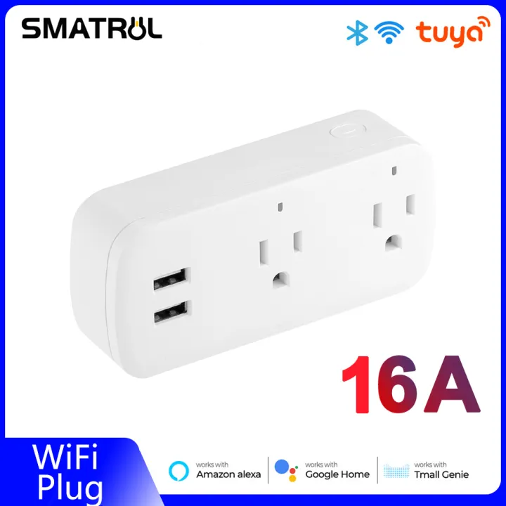 SMATRUL Tuya WiFi ช่องเสียบ USB อัจฉริยะ 16A US Plug
